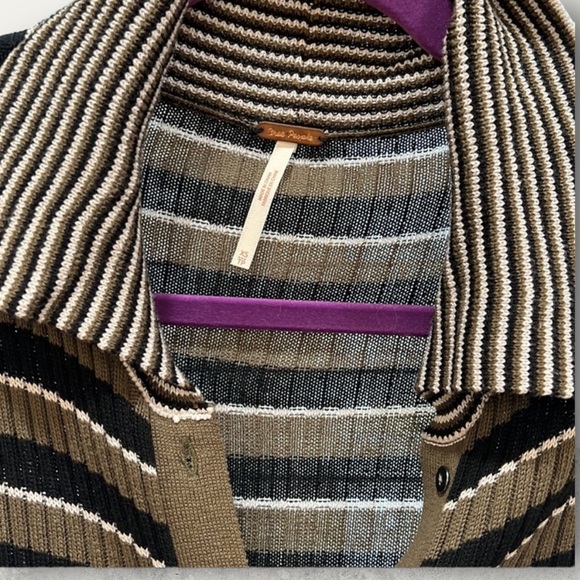 Free people long open cardigan with buttons - Picture 2 of 3